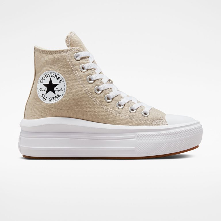Converse Chuck Taylor All Star Move Platform – Beach Stone/White/Beach Stone