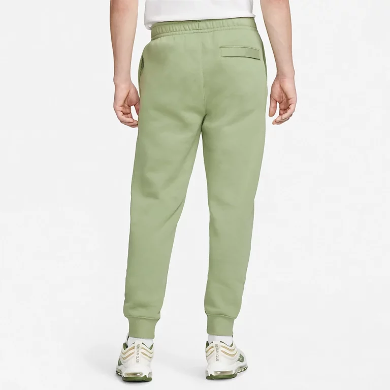 Nike Men’s Sportswear Club Fleece Joggers – Oil Green/Oil Green/White thumbnail 2