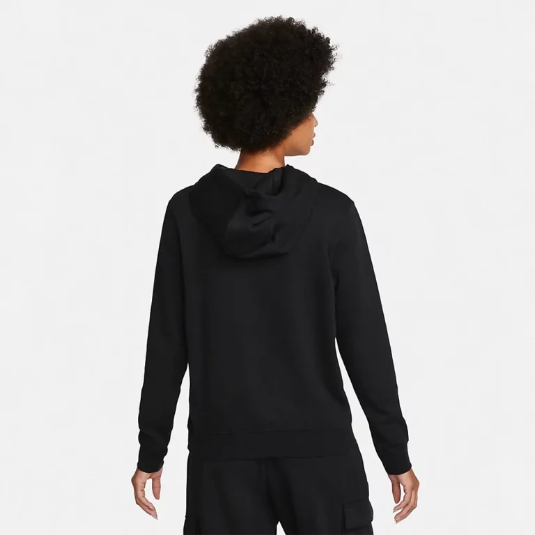 Nike Women’s Sportswear Club Fleece Women’s Pullover Hoodie – Black/White thumbnail 2