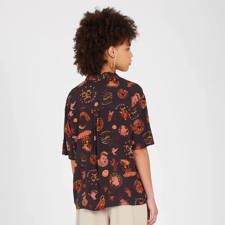 Volcom Women’s Connected Minds Shirt – Black thumbnail 2