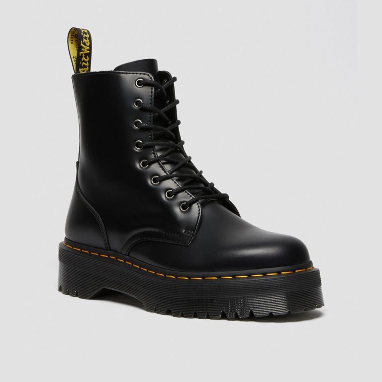 Dr.Martens Women’s Jadon Boot Smooth Leather Platforms – Black thumbnail 4