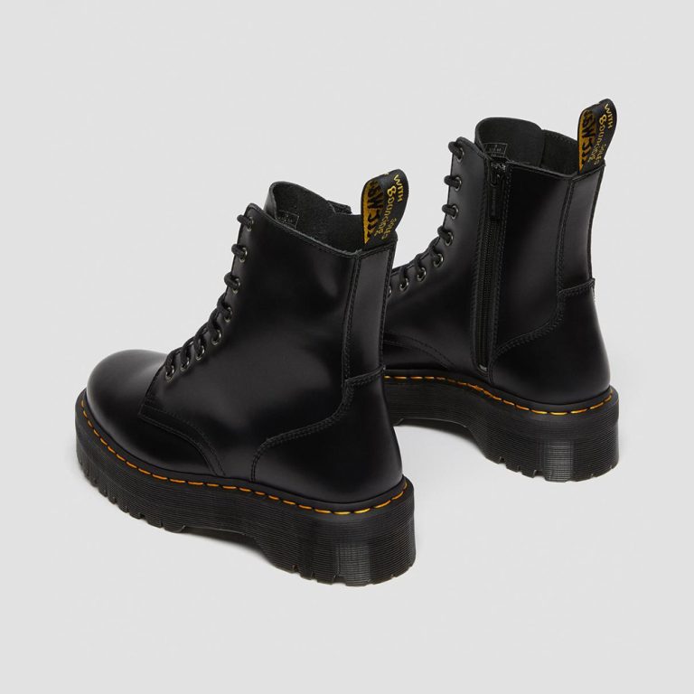Dr.Martens Women’s Jadon Boot Smooth Leather Platforms – Black thumbnail 3