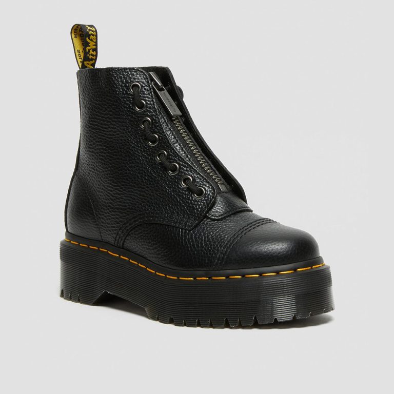 Dr. Martens Women’s Sinclair Milled Nappa Leather Platform Boots – Black thumbnail 4