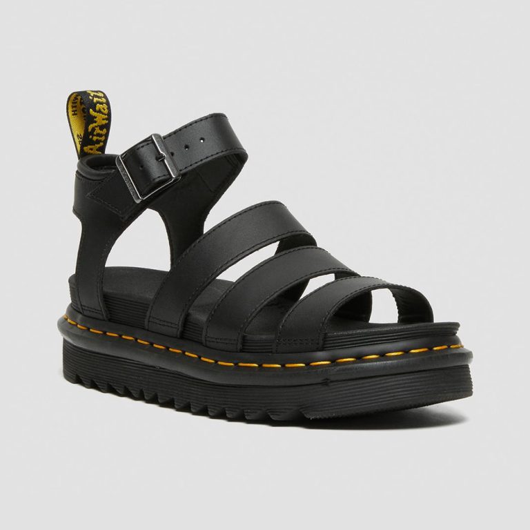 Dr. Martens Women’s Blaire Hydro Leather Strap Sandals – Black thumbnail 5