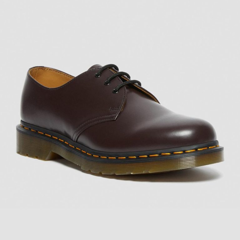 Dr. Martens Women’s 1461 Smooth Leather Oxford Shoes – Burgundy thumbnail 4