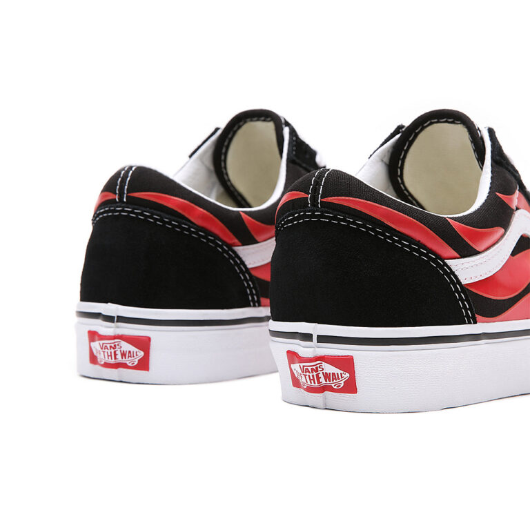 Vans Unisex Flame Old Skool Shoes – Black thumbnail 4
