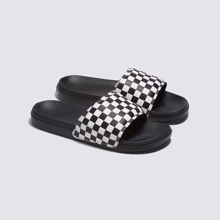 Vans Men’s Checkerboard La Costa Slide On Sandal – True White / Black thumbnail 2