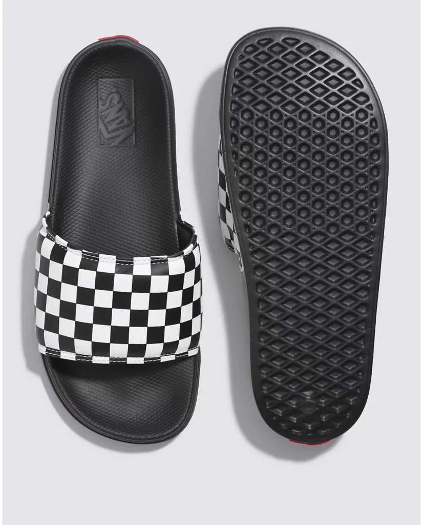 Vans Men’s Checkerboard La Costa Slide On Sandal – True White / Black thumbnail 4
