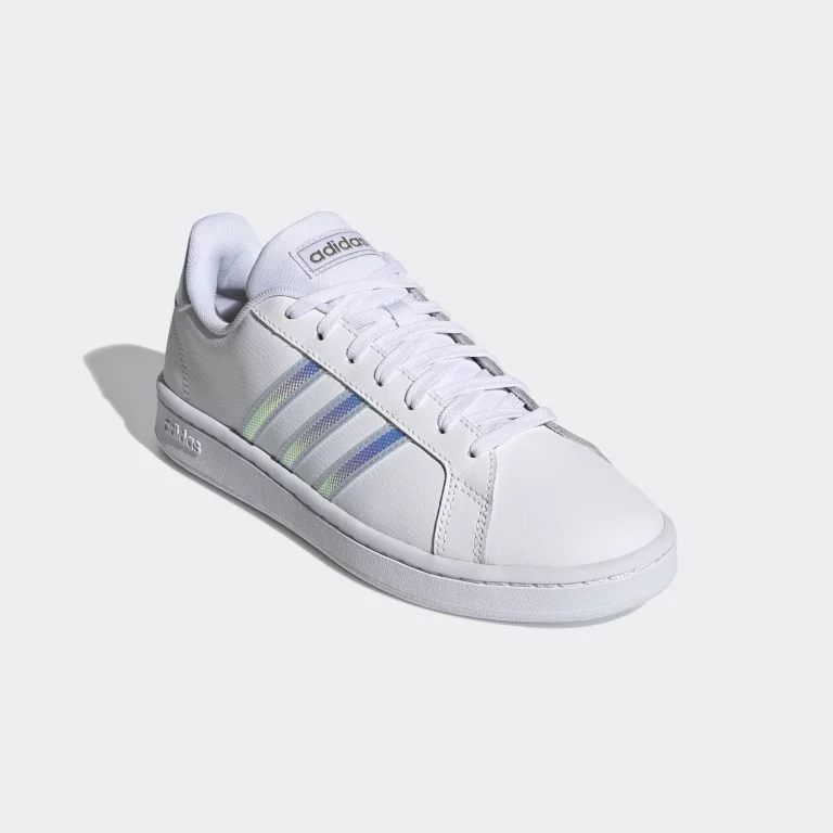 Adidas Women’s Grand Court Shoes – Cloud White / Halo Blue / Halo Blue thumbnail 3
