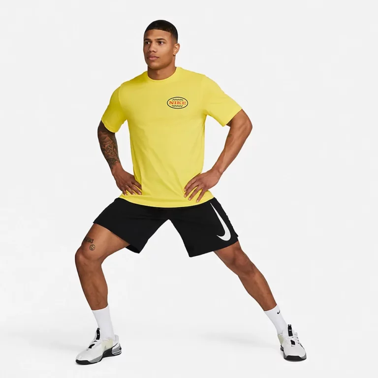 Nike Men’s Dri-FIT Fitness T-Shirt – Yellow Strike thumbnail 3