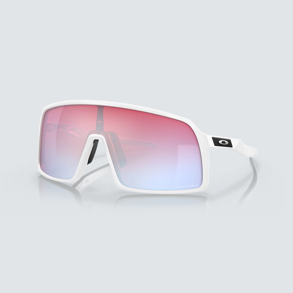 Oakley Men’s Sutro Sunglasses – Prizm Snow Sapphire Lenses / Polished White Frame
