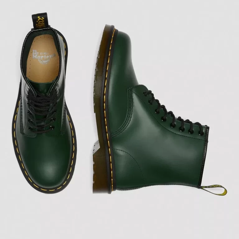 Dr. Martens Men’s 1460 Smooth Leather Lace Up Boots – Green thumbnail 5