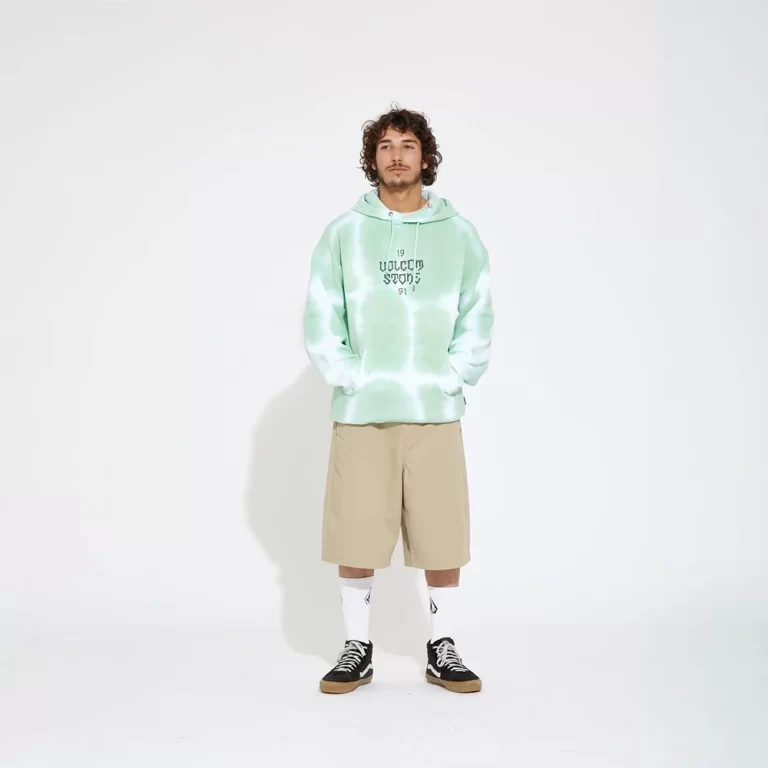Volcom Men’s Trippin Dye Hoodie – Bottle Green thumbnail 3