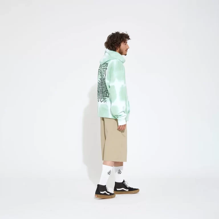 Volcom Men’s Trippin Dye Hoodie – Bottle Green thumbnail 4
