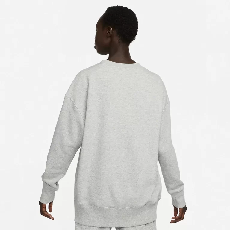 Nike Women’s Sportswear Phoenix Fleece Oversized Sweatshirt – Dark Grey Heather/Sail thumbnail 2