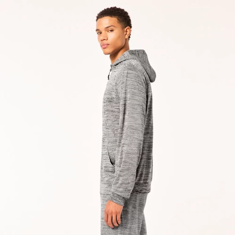 Oakley Men’s Foundational Fz Hoodie 3.0 – Uniform/Lunar Heather thumbnail 3