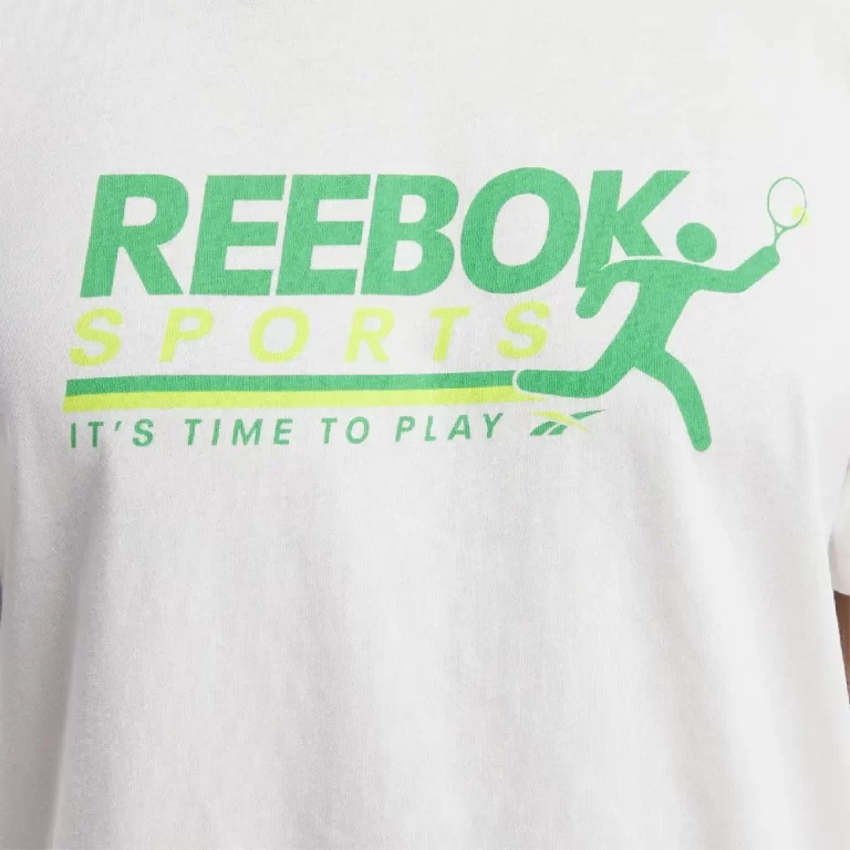 Reebok Men’s Court Sport Graphic Tee / White thumbnail 2