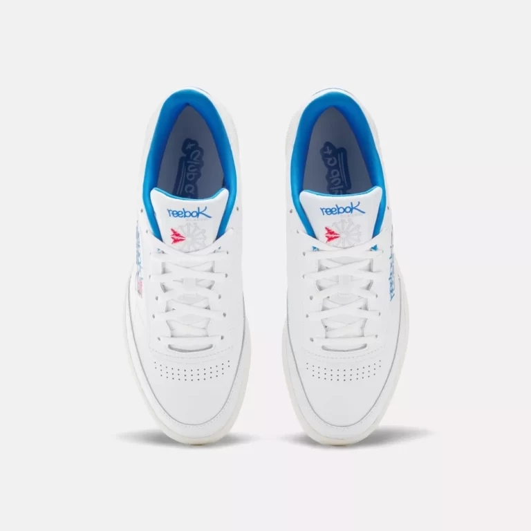 Reebok Men’s Club C 85 Shoes – Ftwr White / Chalk / Kinetic Blue thumbnail 3