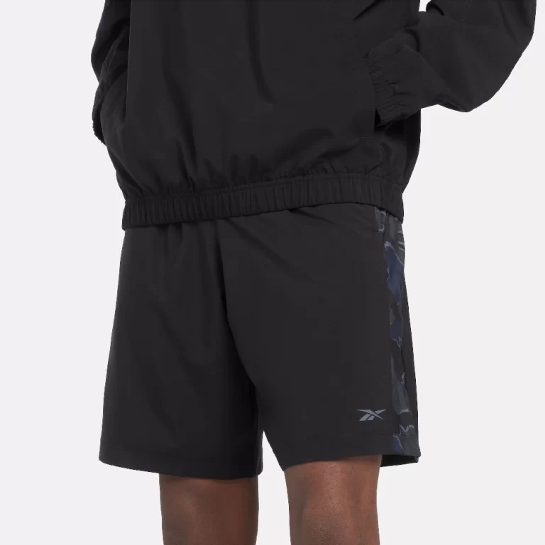 Reebok Men’s Train Motion Camo Shorts – Black/Vector Navy thumbnail 2