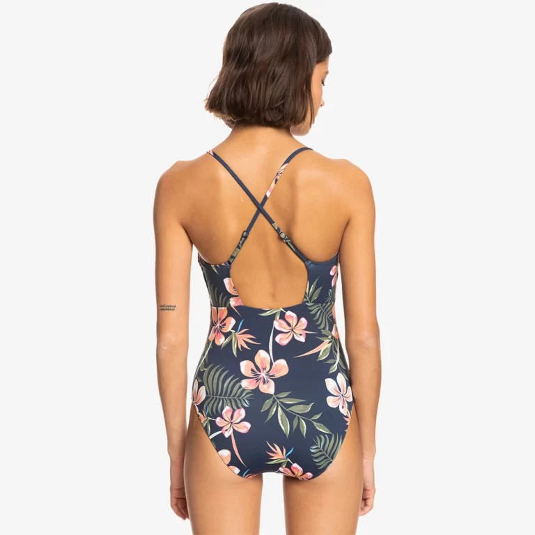 Roxy Women’s Into The Sun One Piece Swimsuit – Mood Indigo Tropical Depht thumbnail 3