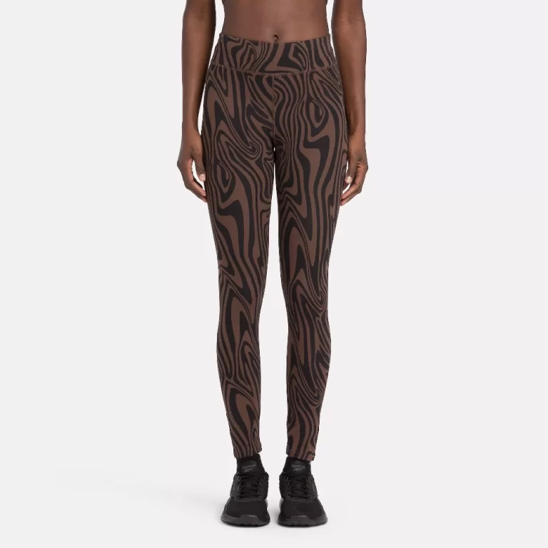 Reebok Women’s Modern Safari Cotton Leggings – BLACK/MAHOGANY
