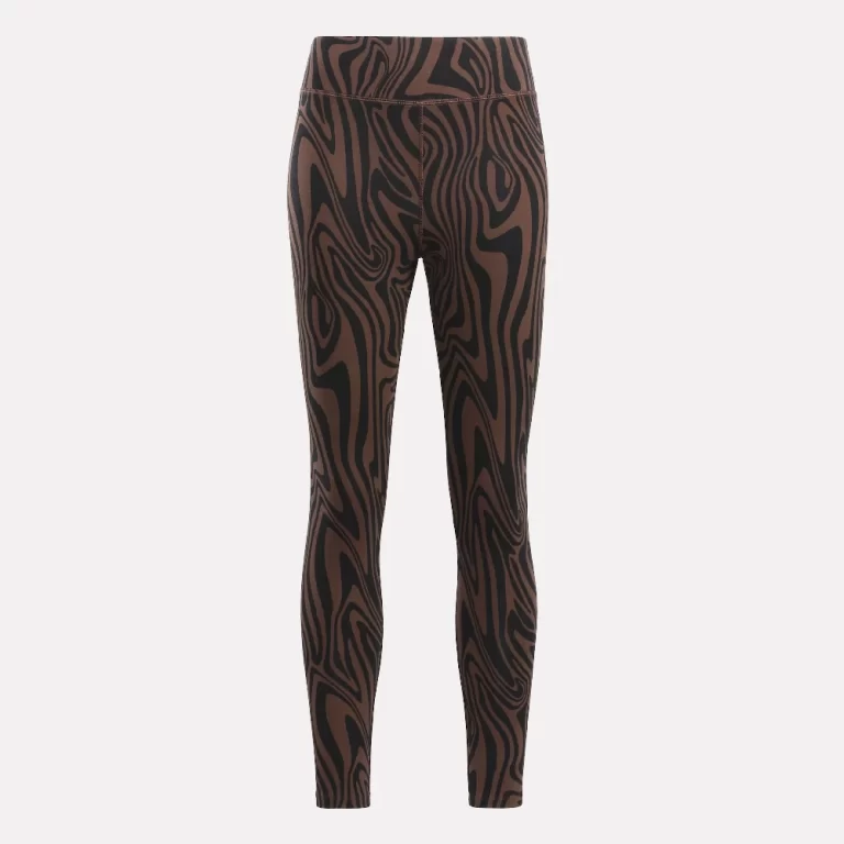 Reebok Women’s Modern Safari Cotton Leggings – BLACK/MAHOGANY thumbnail 4