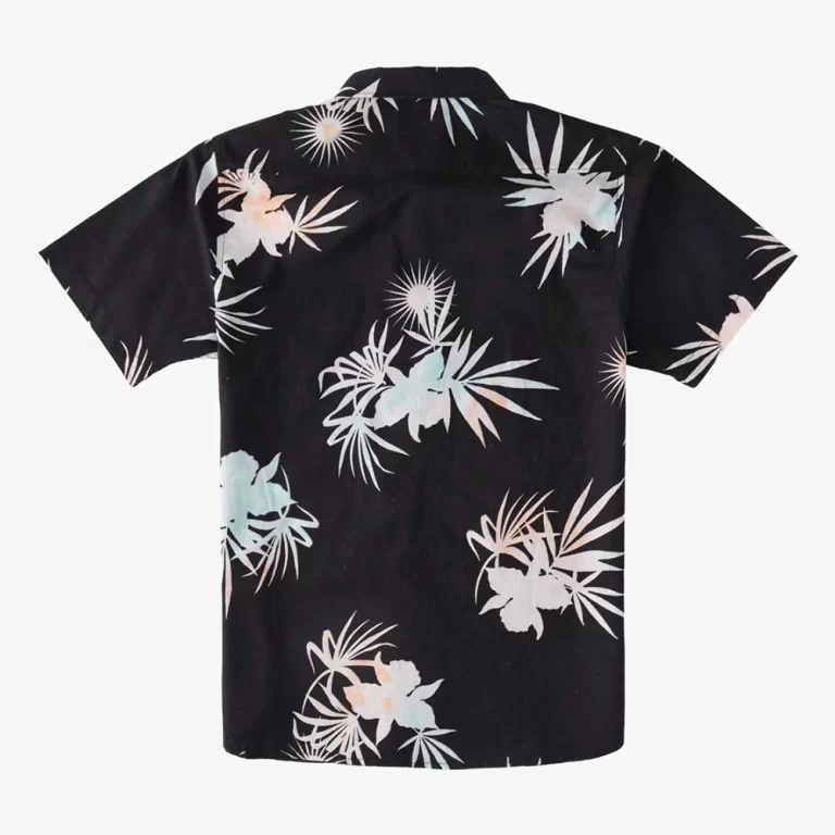 Billabong Men’s Sundays Floral Short Sleeve Shirt – Black thumbnail 2