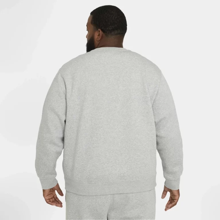 Nike Men’s Sportswear Club Fleece Crew – Dark Grey Heather/White thumbnail 2