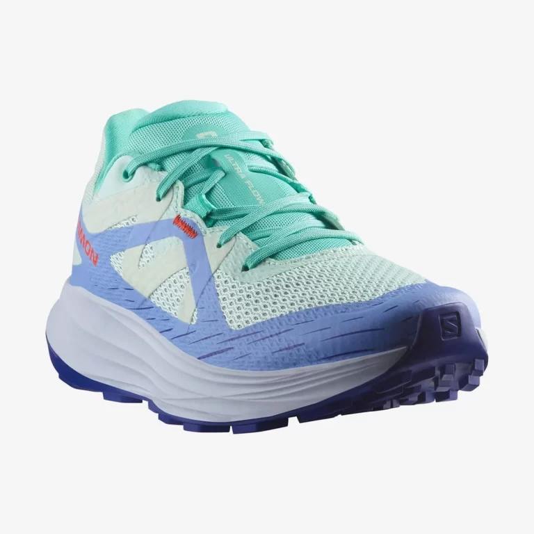 Salomon Women’s Ultra Flow Trail Running Shoes – Bay / Hydrangea / Cherry Tomat thumbnail 3