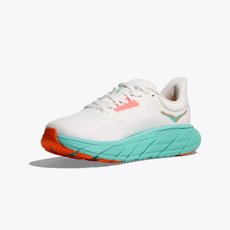 Hoka Women’s Arahi 7 Shoes – Frost / Aqua Glow thumbnail 4