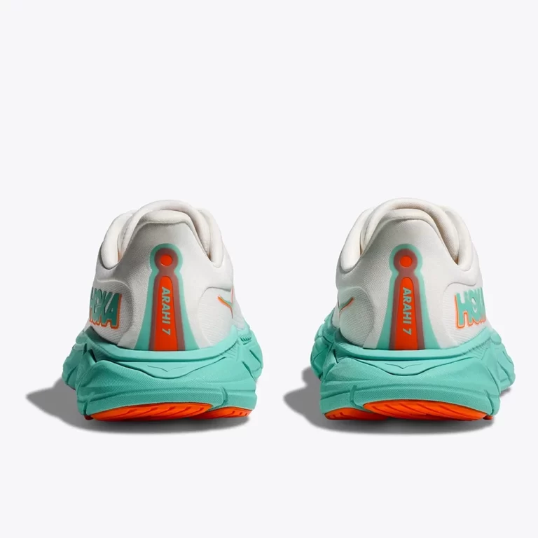 Hoka Women’s Arahi 7 Shoes – Frost / Aqua Glow thumbnail 5