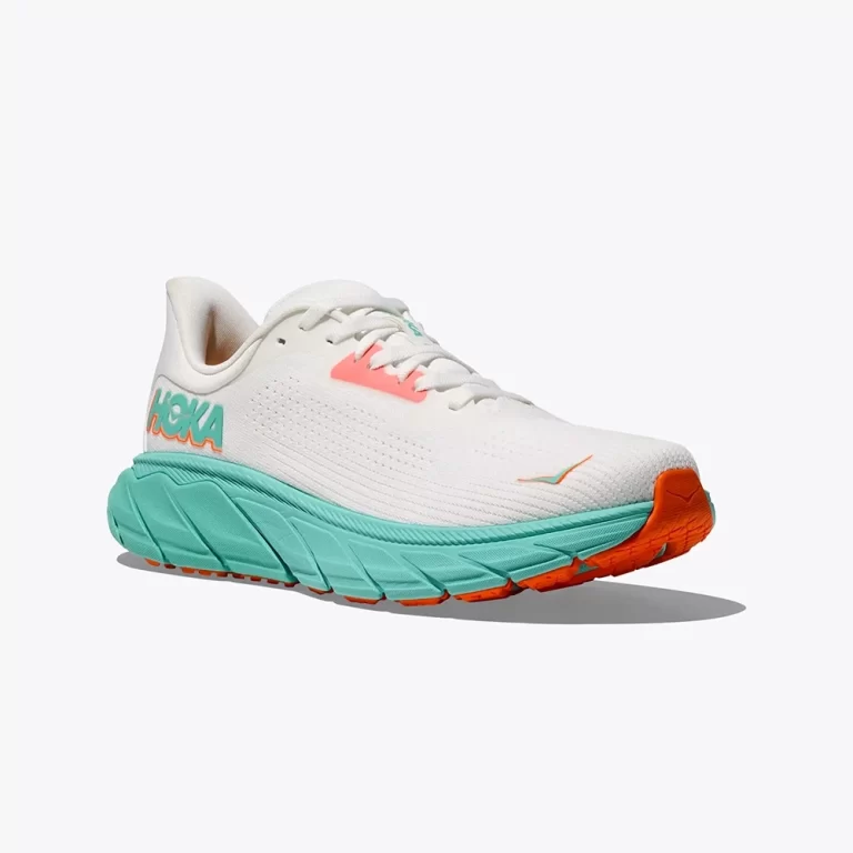 Hoka Women’s Arahi 7 Shoes – Frost / Aqua Glow thumbnail 3