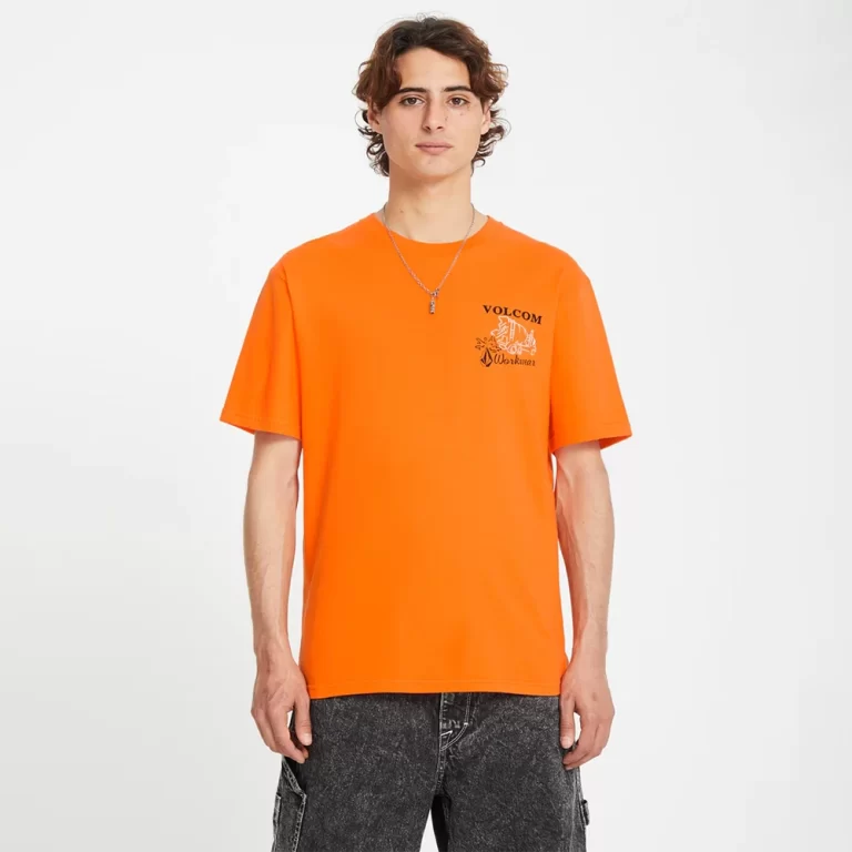Volcom Men’s Pour Choices T-Shirt – Neon Orange