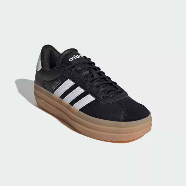Adidas Women’s VL Court Bold Shoes – Core Black / Cloud White / Cyber Metallic thumbnail 3