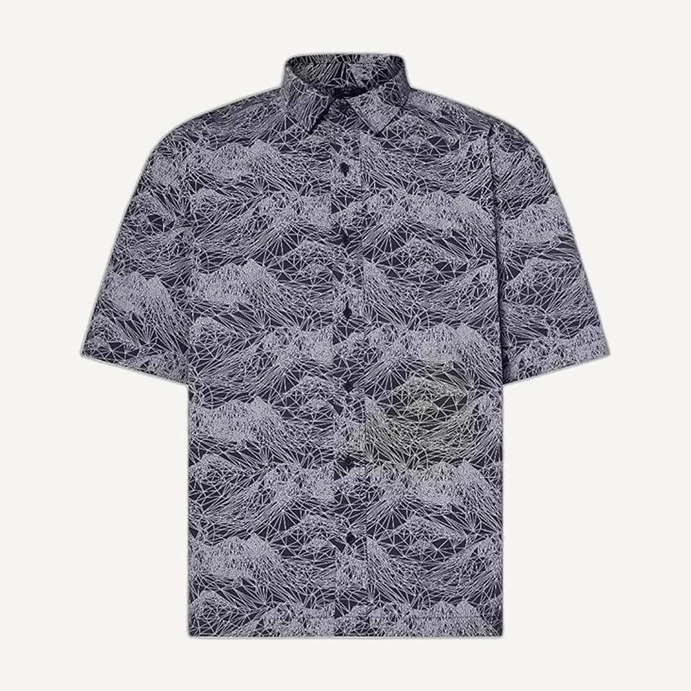 Oakley Men’s Outdoor Printed Shirt – Mountain Black Cement
