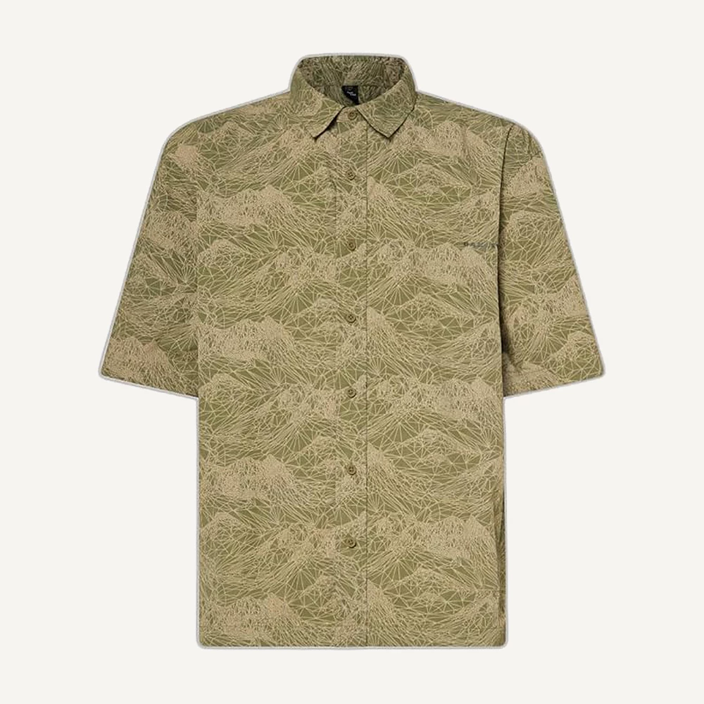 Oakley Men’s Outdoor Printed Shirt – Mountain Green Pebble