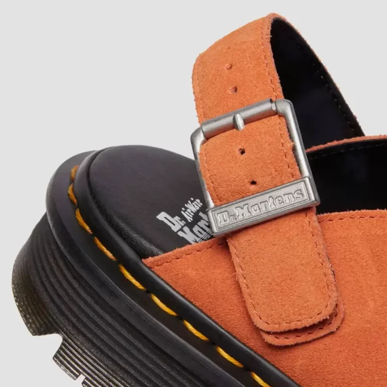 Dr. Martens Women’s Zebzag Suede Casual Slingback – Orange Zest thumbnail 3