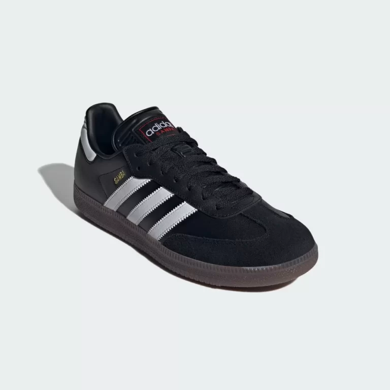 Adidas Men’s Samba Shoes – Core Black / Cloud White / Vivid Red thumbnail 3