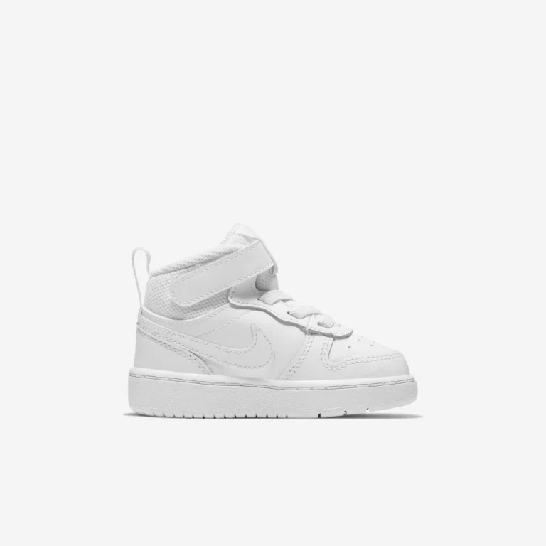 Nike Baby/Toddler Court Borough Mid 2 Shoes – White / White thumbnail 2