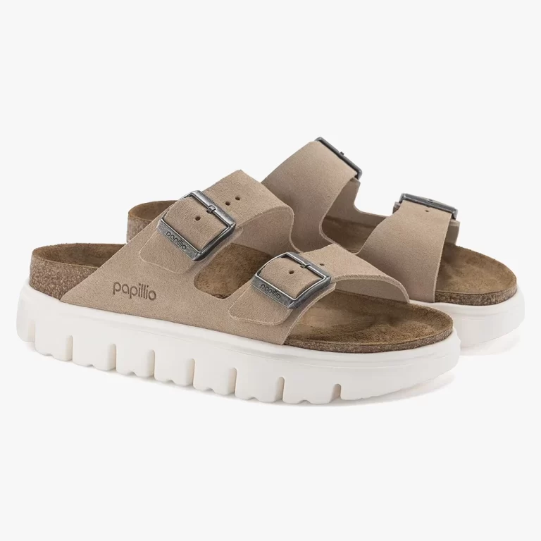 Birkenstock Women’s Arizona Chunky Suede Leather Sandals – Warm Sand thumbnail 3
