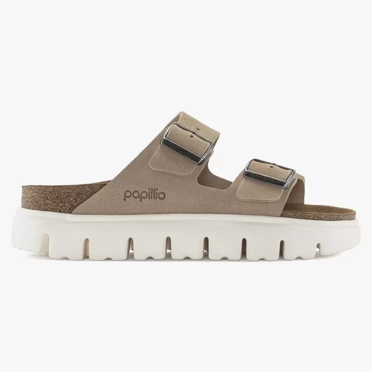 Birkenstock Women’s Arizona Chunky Suede Leather Sandals – Warm Sand thumbnail 4