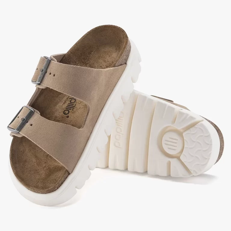 Birkenstock Women’s Arizona Chunky Suede Leather Sandals – Warm Sand thumbnail 5