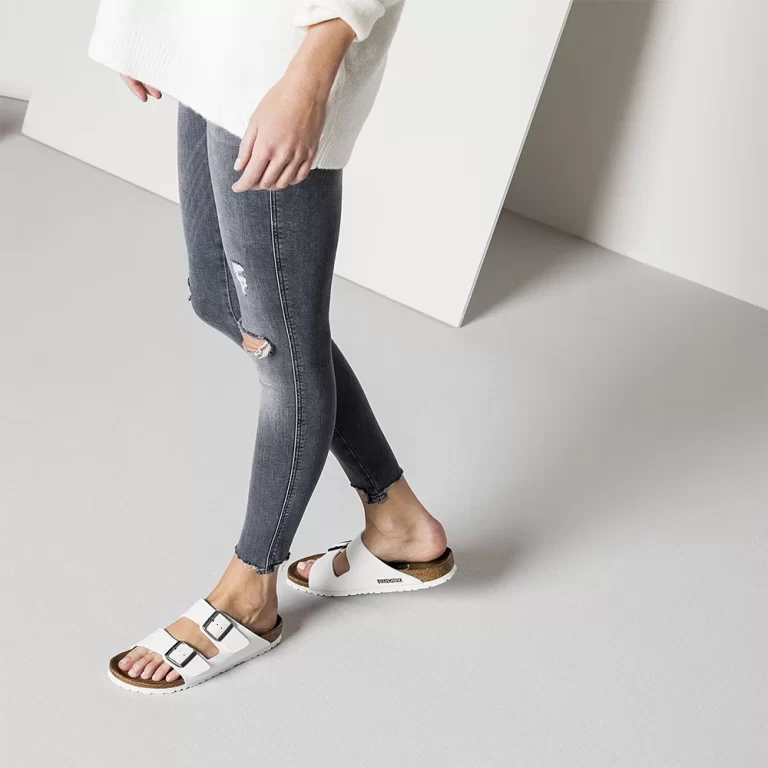 Birkenstock Women’s Arizona Birko Flor Sandals – White thumbnail 2
