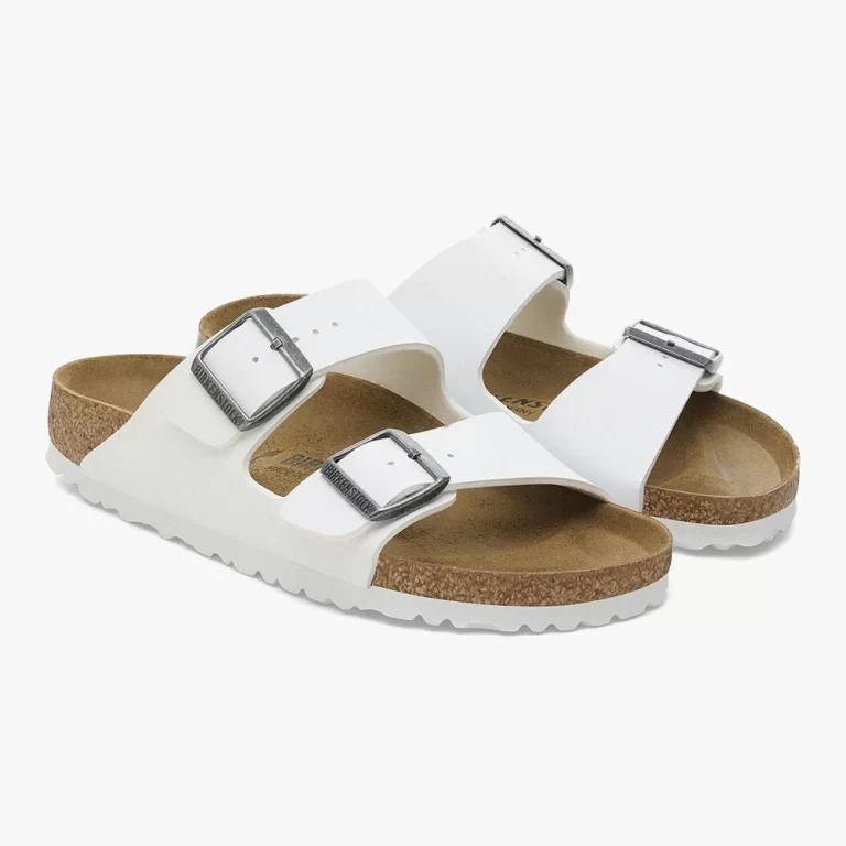 Birkenstock Women’s Arizona Birko Flor Sandals – White thumbnail 3