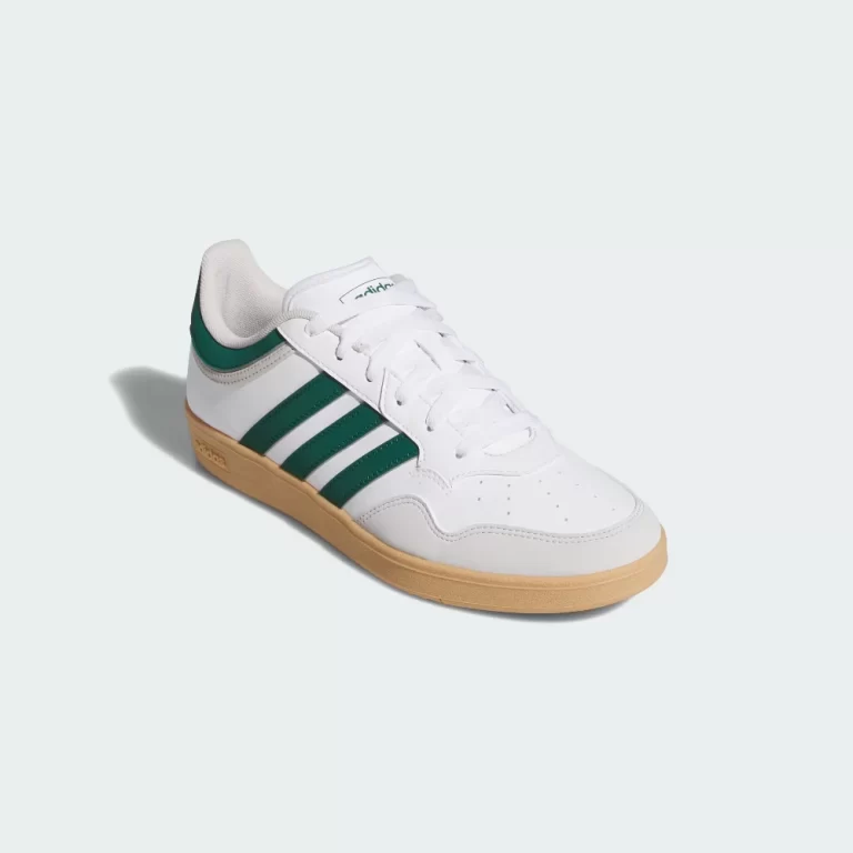 Adidas Men’s Hoops 4.0 Shoes – Cloud White / Collegiate Green / Gum thumbnail 3