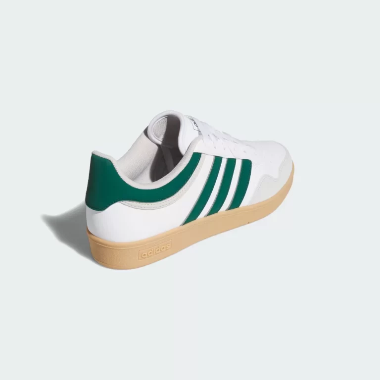 Adidas Men’s Hoops 4.0 Shoes – Cloud White / Collegiate Green / Gum thumbnail 4