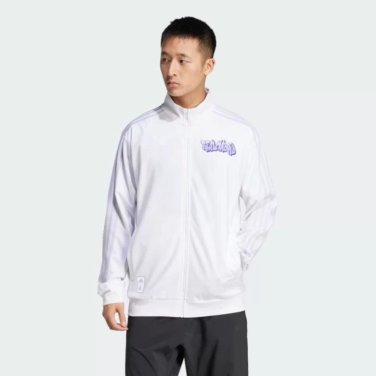 Adidas Men’s Real Madrid Track Top Jacket – White