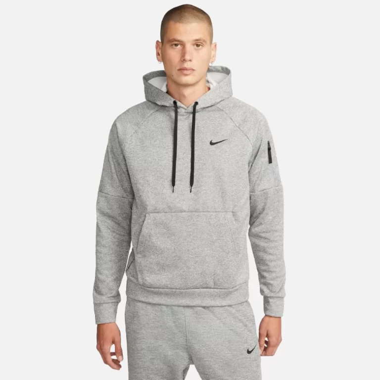 Nike Men’s Therma-FIT Hooded Fitness Sweatshirt – Dark Grey Heather