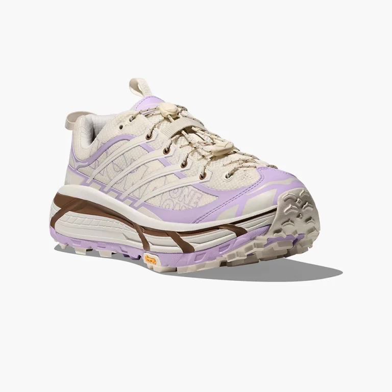 Hoka Women’s Mafate Three2 Shoes – Alabaster / Iris Flower thumbnail 3