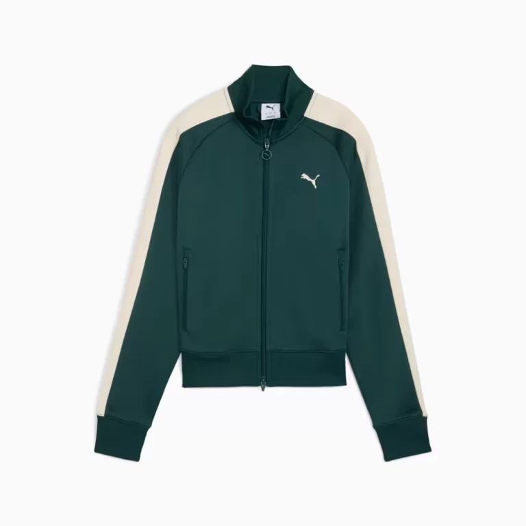 Puma Women’s T7 ALWAYS ON Short Track Jacket – Green Terrain thumbnail 4